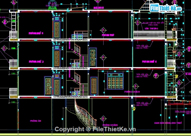 File thiết kế,nhà 4 tầng,nhà phố 4 tầng